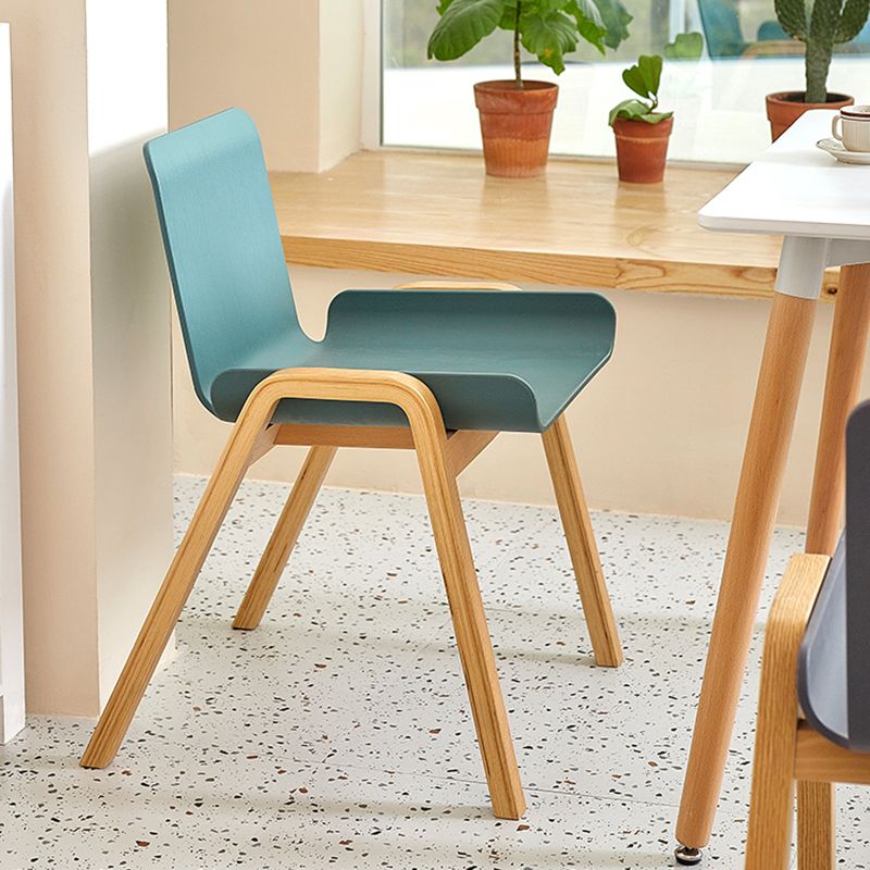 Contemporary Style Dining Chair Kitchen Armless Side Chair with Wooden Legs Clearhalo ' kitchen&dining_furn' 'Dining Chairs' 'Dining Tables & Seating' 'dining_chair' 'furn' 'furn_dining_chair' 'Furniture' 'furniture_dining_chair' 'Kitchen & Dining Furniture' 'kitchen' 1200x1200_ec804c49-bb2a-4f48-a93d-b6e9a036e8d1