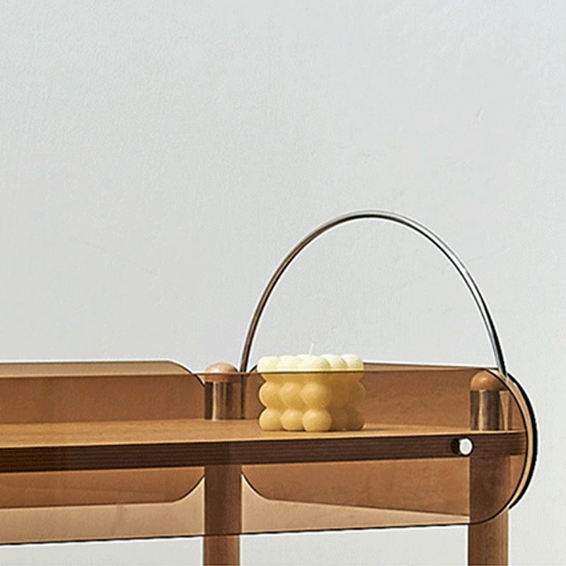 Wooden Side Table Tray Top Side End Table with Wheels in Brone Clearhalo 'Coffee & Accent Tables' 'End & Side Tables' 'end_side_tables' 'furn' 'furn_end_side_tables' 'Furniture' 'Living Room Furniture' 1200x1200_ec81def3-4bdf-4715-9070-757d392b7499