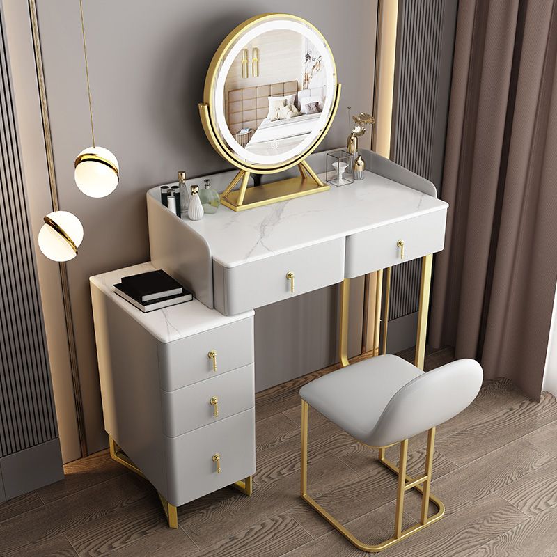 31.88 "5つのストレージ引き出し付きの高メイクアップバニティグラムバニティセット