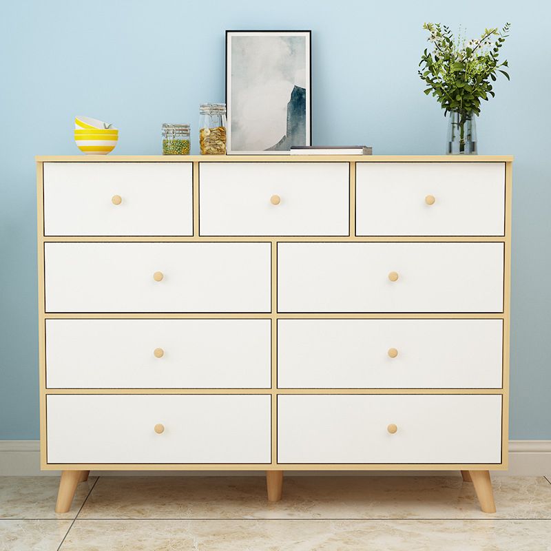 Commode de rangement contemporaine en bois avec 4/5/9 tiroirs