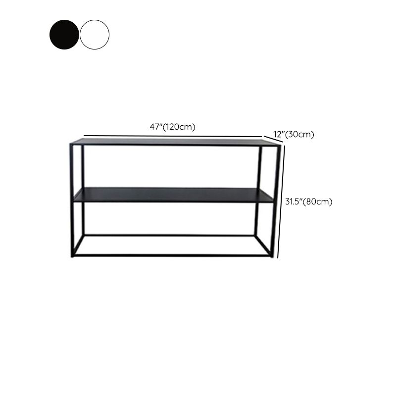 Contemporary Style Console Table Rectangle Metal Accent Table Clearhalo 'Console Tables' 'console_tables' 'Entry & Mudroom Furniture' 'furn' 'furn_console_tables' 'Furniture' 1200x1200_ec83918c-2872-4cd1-9f3c-a8bc81d4b731