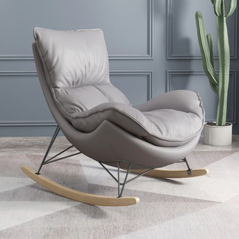 Ergonomic with Ottoman Rocker Chair with Padded Seat Rocking Chair Spindle