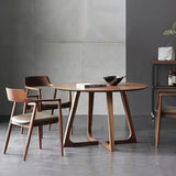 Round Double Pedestal Modern Dining Table Wood Color Fixed Table of Solid Wood Clearhalo ' dining_table' 'Dining Tables & Seating' 'Dining Tables' 'furn' 'furn_dining_table' 'Furniture' 'furniture_dining_table' 'Kitchen & Dining Furniture' 'kitchen&dining_furn' 'kitchen' 'kitchen_dining_table' 1200x1200_ec83e232-2134-42a6-8166-245ba260d2f6