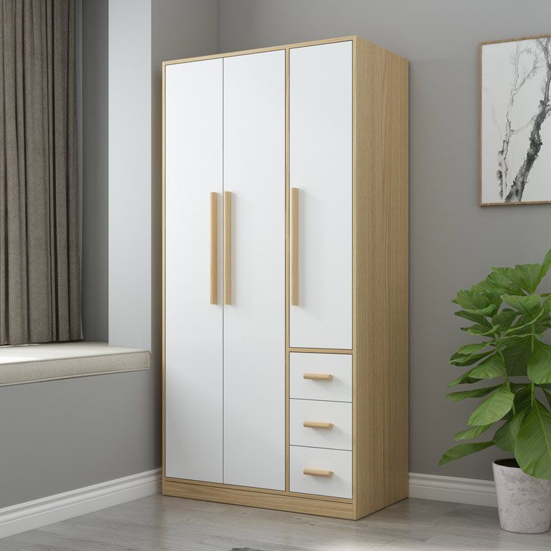 Wooden Wardrobe Cabinet Traditional Style Wardrobe for Bedroom