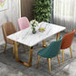 Metal Traditional Luxury Rectangle Indoor Table White Sintered Stone Table with Sled Base Clearhalo ' dining_table' 'Dining Tables & Seating' 'Dining Tables' 'Furniture' 'furniture_dining_table' 'Kitchen & Dining Furniture' 'kitchen&dining_furn' 'kitchen' 'kitchen_dining_table' 1200x1200_ec846efc-9b20-4485-94da-a3db58b1d58c