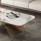 Cross Legs Rectangular Slate Coffee Table with Adjustable Height