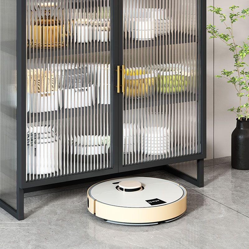 Tavolo a buffet in metallo a porte di vetro contemporanea per sala da pranzo