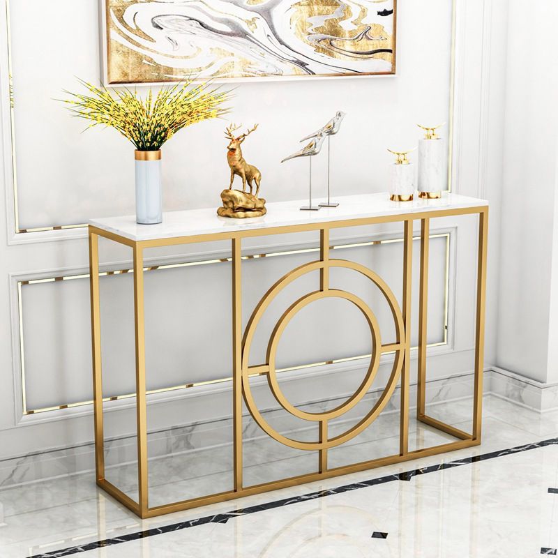 Glam Console Accent Table Antique Finish Rectangle Console Sofa Table