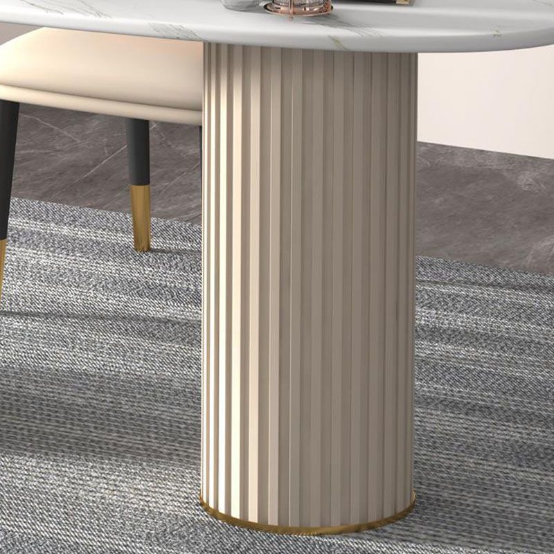 Zeitgenössischer Steinschreibtisch 29,53 Zoll großer weißer Büroschalter