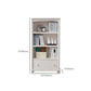 Pure White Standard Bookcase Contemporary Wooden Bookshelf with Shelves Clearhalo 'Bookcases' 'furn' 'furn_bookcases' 'Furniture' 'Office Furniture' 1200x1200_ec8ca9b3-3bb9-42c3-9ed8-a2aac7f704fc