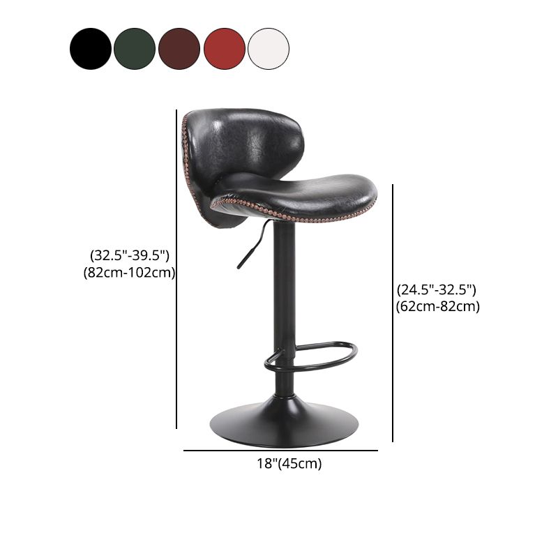 Modern Liftable Bar-stool PU Leather Counter Bar Stool with Metal Legs for Bristol Clearhalo 'Bar Furniture' 'Bar Stools' 'bar_stools' 'furn' 'furn_bar_stools' 'Furniture' 'furniture_bar_stools' 'Kitchen & Dining Furniture' 1200x1200_ec8d6ba1-afa4-439a-b13a-09b578084b10