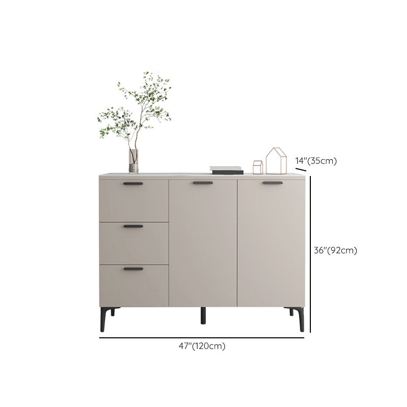 Contemporary Sideboard Cabinet Solid Wood Sideboard Table with Doors for Dining Room Clearhalo 'buffet_sideboard' 'Buffets & Sideboards' 'furn' 'furn_buffet_sideboard' 'Furniture' 'Kitchen & Dining Furniture' 1200x1200_ec90c5f0-0357-4938-b00f-5d1ee0da216f