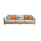 Glam Smoking -Armsofa Flecken echtes Ledersofa mit Kissen
