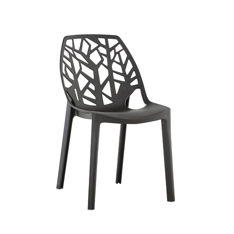 Glam Style Open Back Side Chair Plastic Stackable Dining Chair Clearhalo 'Dining Chairs' 'Dining Tables & Seating' 'dining_chair' 'furn' 'furn_dining_chair' 'Furniture' 'furniture_dining_chair' 'Kitchen & Dining Furniture' 1200x1200_ec94477d-ca43-496f-83c7-a11a6b2c2424
