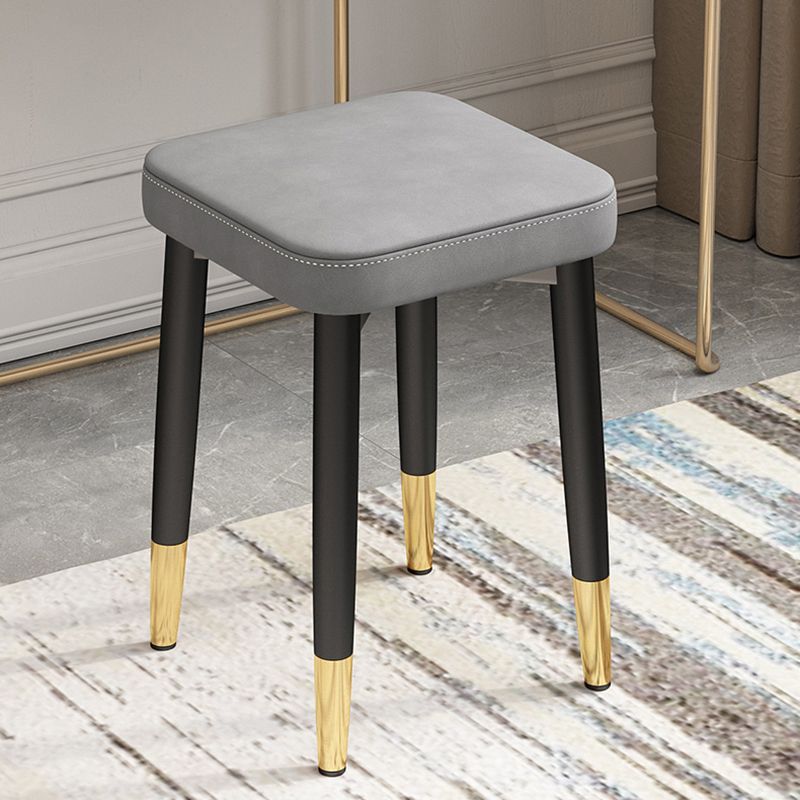 Faux Leather Glam otoman otomano cuadrado puro color desvanecimiento Cubo resistente otomana