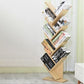 Modern Engineered Wood Bookcase Geometric Bookshelf for Living Room