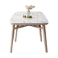 Pieds en caoutchouc de table à manger rectangulaire en pierre pliable pour salle à manger