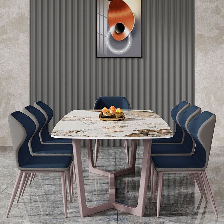 Nordic 1/6/7/8 Pieces Dining Set Sintered Stone Dining Table Set for Home Clearhalo 'Dining Room Sets' 'Dining Tables & Seating' 'dining_room_set' 'furn' 'furn_dining_room_set' 'Furniture' 'furniture_dining_room_set' 'Kitchen & Dining Furniture' 1200x1200_ec992cbd-300e-48df-b108-167e49940460