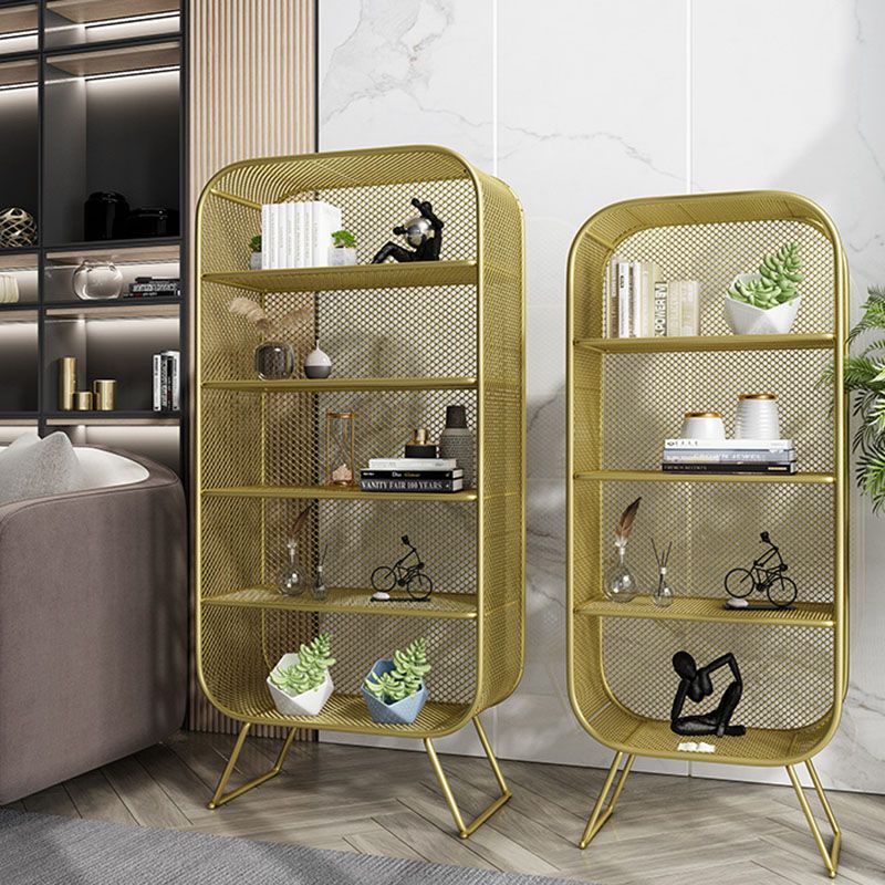 Glam Iron Standard Bookshelf Vertical Closed Back Bookshelf for Home Clearhalo 'Bookcases' 'furn' 'furn_bookcases' 'Furniture' 'furniture_bookcases' 'kitchen' 'kitchen_bookcases' 'Living Room Furniture' 'Office Furniture' 1200x1200_ec9998fb-0151-4988-a547-07a2a9f6452d