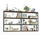 Industrial Wall Unit Bookshelf Black Steel Frame Natural Manufactured Wood Shelf Bookshelf Clearhalo 'Bookcases' 'Furniture' 'furniture_bookcases' 'kitchen' 'kitchen_bookcases' 'Living Room Furniture' 'Office Furniture' 1200x1200_ec9ac74d-19a9-4f00-9563-91bef2d279d3