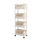 Contemporary Plastic Bookshelf White Standard Shelf Bookcase for Study Room