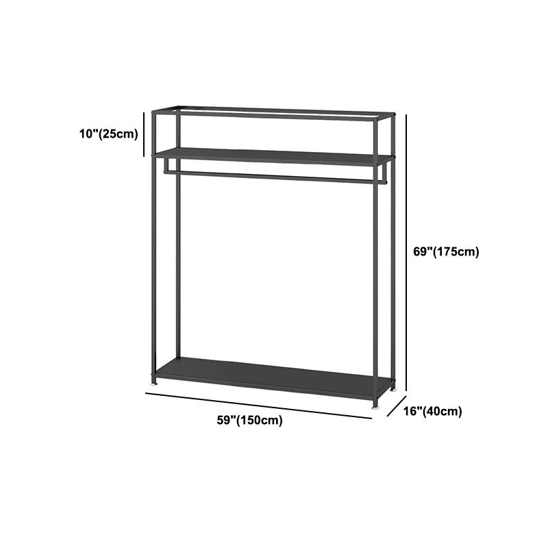 Eenvoudige hal boominvoerway metalen zwarte hal staan ​​stabiele zaalstandaard
