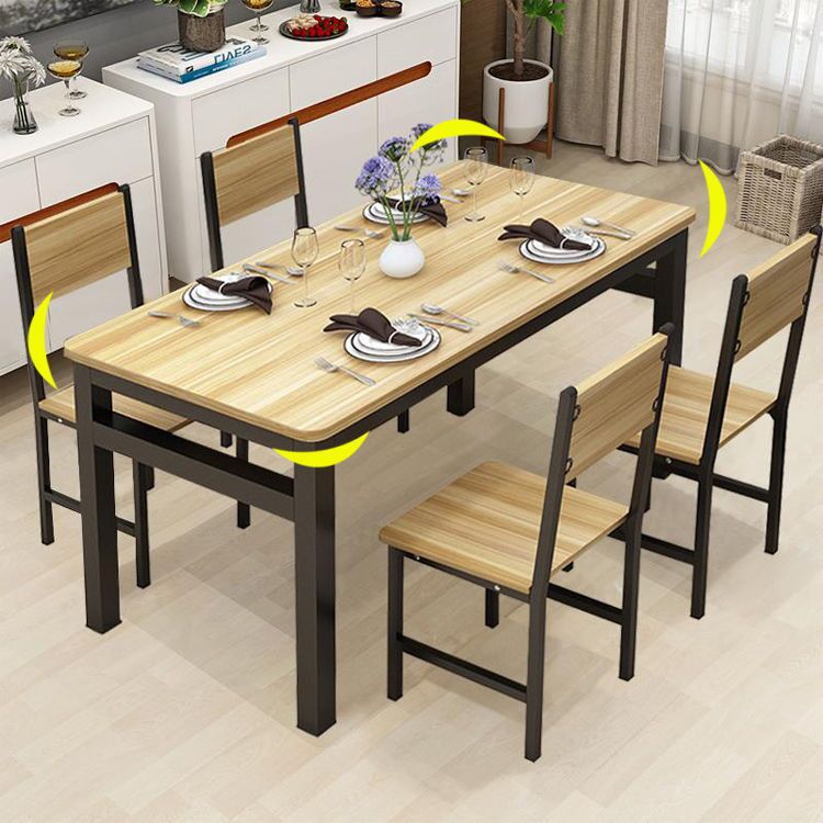 Modern Style Table with Rectangle Shape Standard Height Table and 4 Legs Base Clearhalo 'Dining Room Sets' 'Dining Tables & Seating' 'dining_room_set' 'Furniture' 'furniture_dining_room_set' 'Kitchen & Dining Furniture' 'kitchen&dining_furn' 'kitchen' 1200x1200_ec9c8d57-a547-45f8-b2aa-5122ac9b33b9