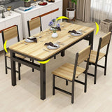 Modern Style Table with Rectangle Shape Standard Height Table and 4 Legs Base Clearhalo 'Dining Room Sets' 'Dining Tables & Seating' 'dining_room_set' 'Furniture' 'furniture_dining_room_set' 'Kitchen & Dining Furniture' 'kitchen&dining_furn' 'kitchen' 1200x1200_ec9c8d57-a547-45f8-b2aa-5122ac9b33b9