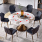Glam Sintered Stone Dining Table Round Dinner Room Table with Pedestal Base Clearhalo 'Dining Tables & Seating' 'Dining Tables' 'dining_table' 'furn' 'furn_dining_table' 'Furniture' 'furniture_dining_table' 'Kitchen & Dining Furniture' 'kitchen' 'kitchen_dining_table' 1200x1200_ec9cea86-cbb1-4a94-81d0-6afe2d2bfb9a