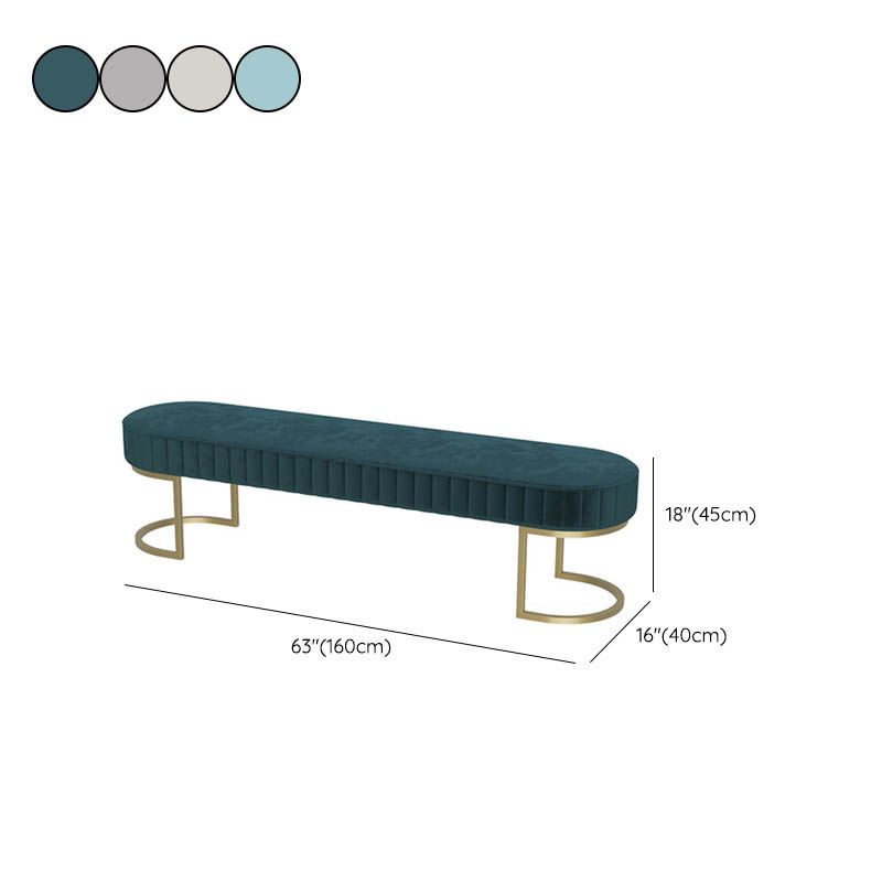 Banca sedute imbottita glam Benca ovale e panca per camera da letto, 16 "W