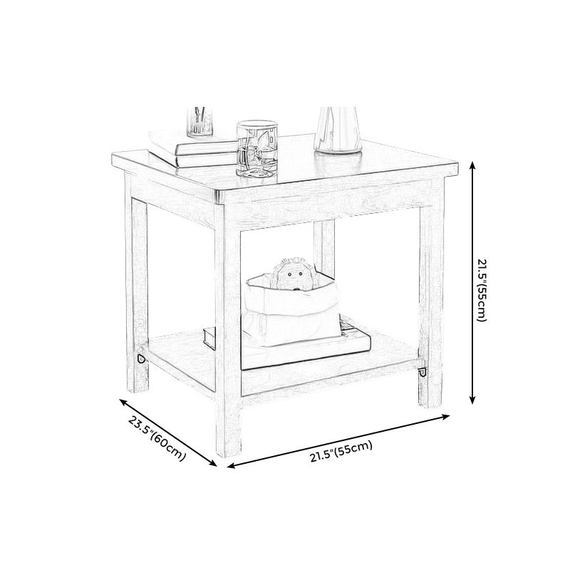 Tavolino da cocktail in stile moderno in legno artificiale nero/legno tavolino quadrato