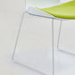Moderne gaststoel met wit frame, kunststof conferentiestoel met middenrug