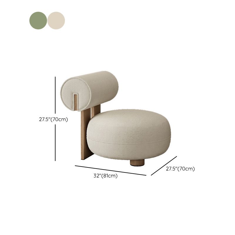 Eigentijdse strakke achterbank armloze gebogen loveseat voor woonkamer