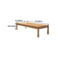 30"H Contemporary Office Desk Solid Wood Natural Writing Desk