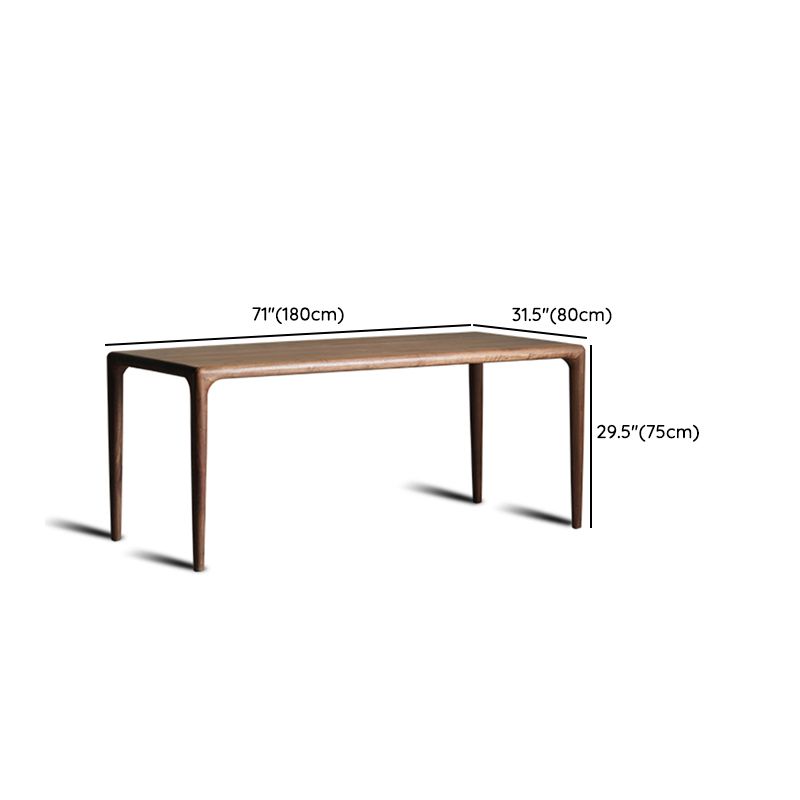 1/4/5ピースソリッドウッドダイニングルームテーブルと茶色の椅子セット