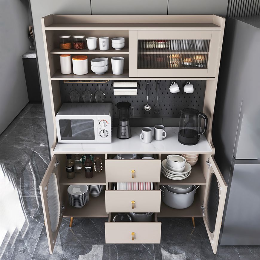 Servidor de estantería ajustable de liderazgo de madera de ingeniería de Glam. Para sala de estar para sala de estar