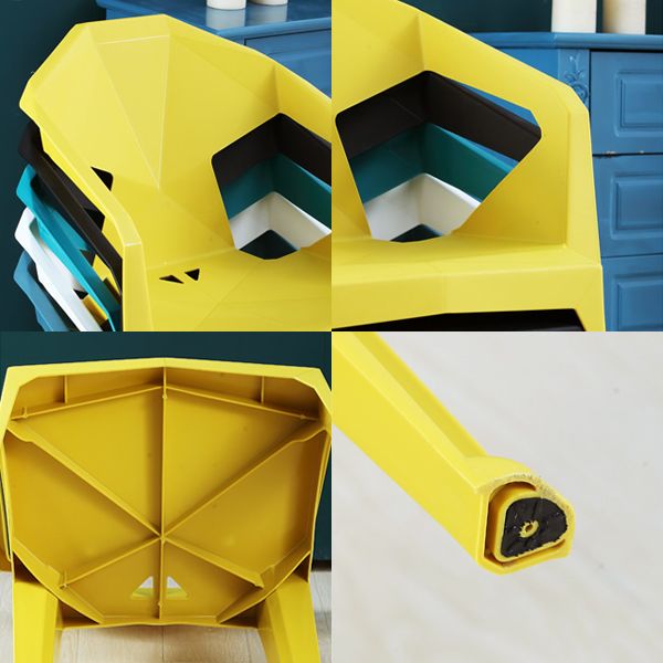 Nordic Style Plastic Dining Armchair Open Back Dining Side Chair for Restaurant Clearhalo ' kitchen&dining_furn' 'Dining Chairs' 'Dining Tables & Seating' 'dining_chair' 'furn' 'furn_dining_chair' 'Furniture' 'furniture_dining_chair' 'Kitchen & Dining Furniture' 'kitchen' 1200x1200_eca3f1d0-3f0d-4d46-bbff-15101813d4e5