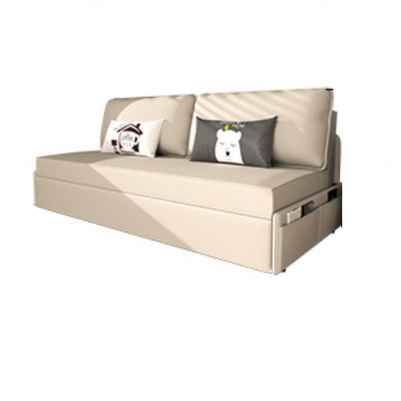 Kussen terug witte slaper bank gebonden lederen Scandinavisch futon bank bed