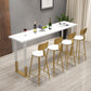 Solid Wood Bar Dining Table Traditional Luxury Bar Table with Sled Base in Gold Clearhalo 'Bar Furniture' 'Bar Tables' 'bar_tables' 'furn' 'furn_bar_tables' 'Furniture' 'Kitchen & Dining Furniture' 1200x1200_eca790e4-8e45-4677-8e31-b07e8b10abe8