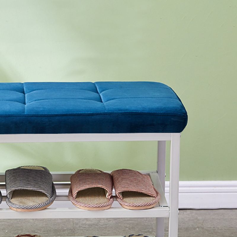 Contemporary Ottoman Faux Leather Upholstered Tufted Rectangle Ottoman with Bottom Rack Clearhalo 'furn' 'furn_ottomans_poufs' 'Furniture' 'Living Room Furniture' 'Ottomans & Poufs' 'ottomans_poufs' 1200x1200_eca91561-5a2f-4171-a95c-f2bc32c35794