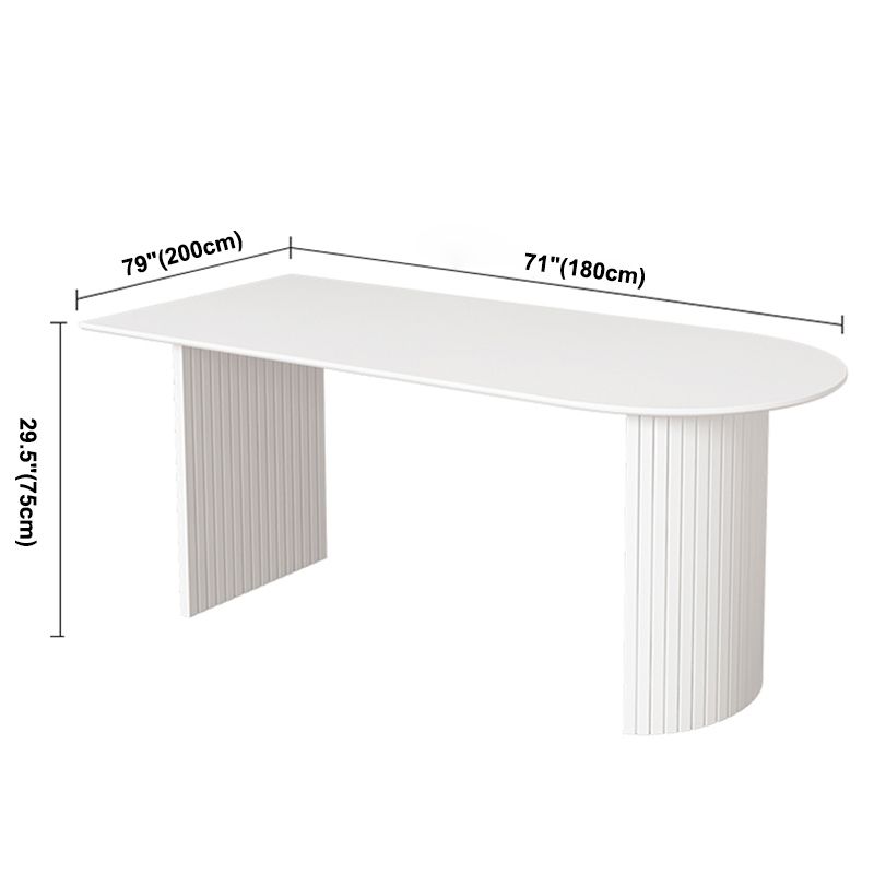 Contemporary Dining Table Pine Solid Wood Table with Double Pedestal for Home Kitchen Dinner Clearhalo ' dining_table' 'Dining Tables & Seating' 'Dining Tables' 'furn' 'furn_dining_table' 'Furniture' 'furniture_dining_table' 'Kitchen & Dining Furniture' 'kitchen&dining_furn' 'kitchen' 'kitchen_dining_table' 1200x1200_eca949be-4ed1-4bb4-a8df-e08635cb8f37