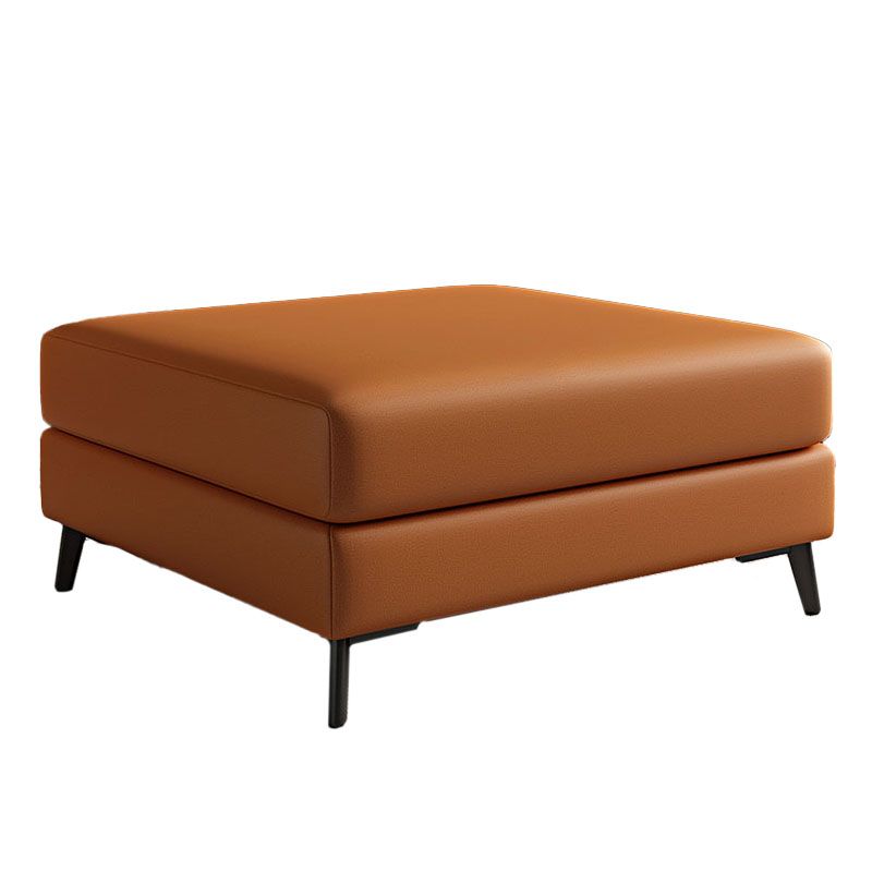 Rectangular Contemporary Ottoman Leather Foot Stool with Black Legs Clearhalo 'furn' 'furn_ottomans_poufs' 'Furniture' 'Living Room Furniture' 'Ottomans & Poufs' 'ottomans_poufs' 1200x1200_ecab9781-24b7-4b88-b0ec-aca2d2532704