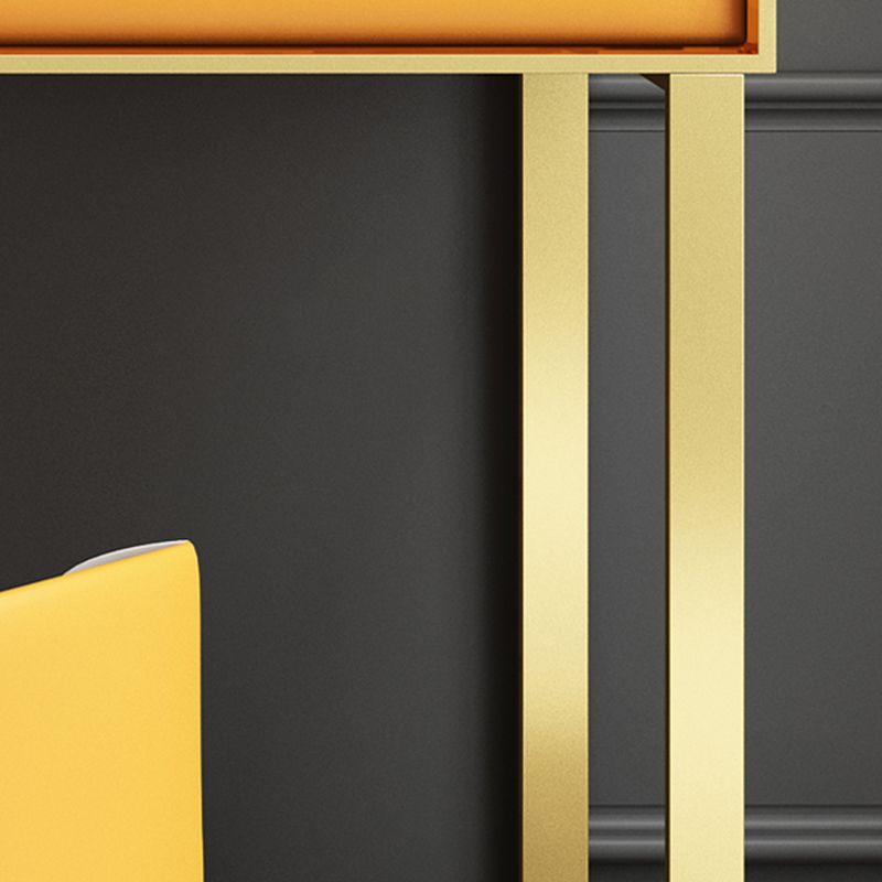 Ensemble de vanité orange avec 4 tiroirs de rangement Vanité de maquillage, 15,74 "de large