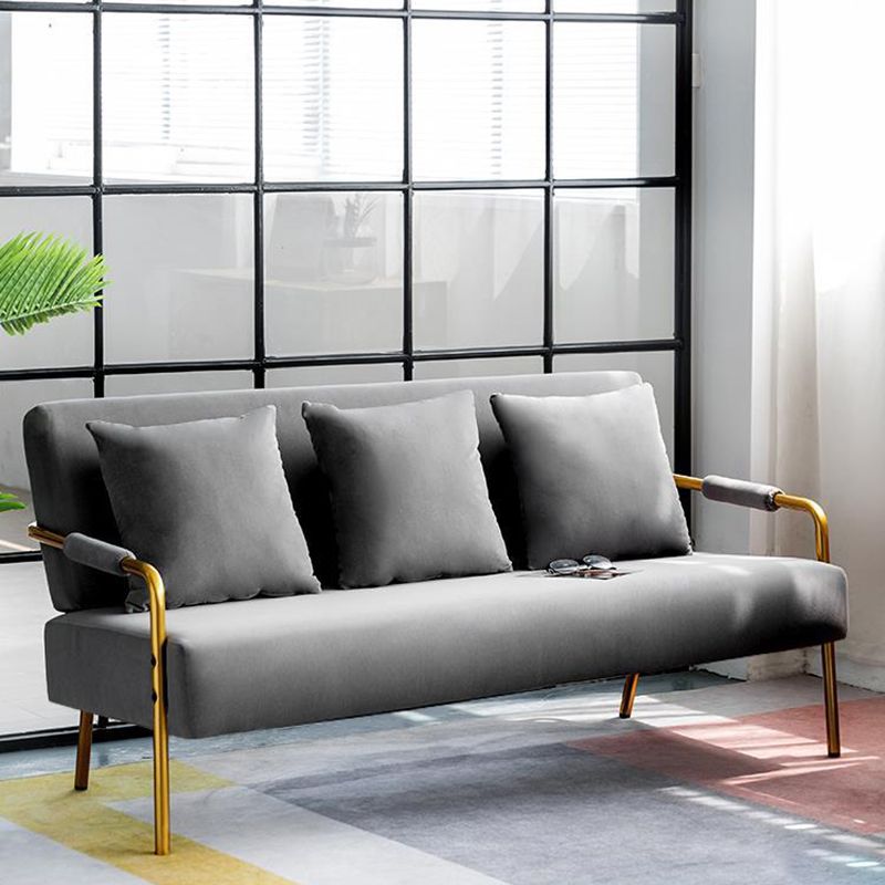 Modern Macaroon Velvet Sofa Tuxedo Arm Standard Tight Back Sofa Clearhalo 'furn' 'furn_sofas' 'Furniture' 'furniture_sofas' 'kitchen' 'kitchen_sofas' 'Living Room Furniture' 'Sofa' 'sofas' 1200x1200_ecad0848-626f-495f-b38d-c49ae2b2ea12