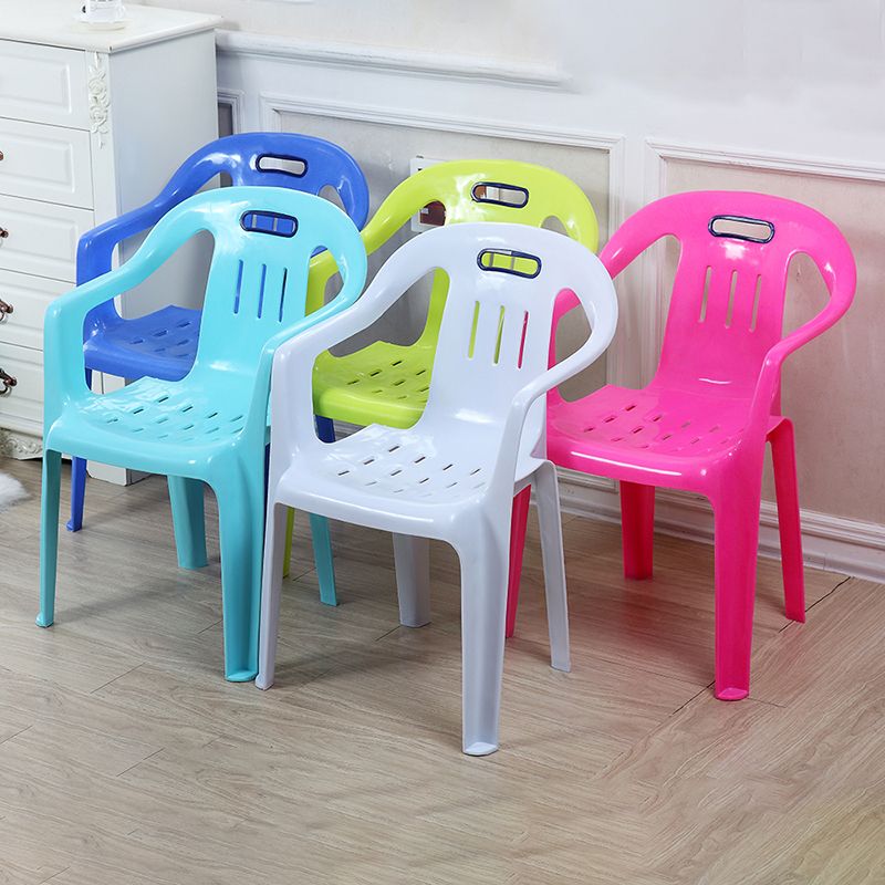 Modern Plastic Dining Arm Chairs Home Stackable Slat Back Dining Armchairs Clearhalo ' kitchen&dining_furn' 'Dining Chairs' 'Dining Tables & Seating' 'dining_chair' 'furn' 'furn_dining_chair' 'Furniture' 'furniture_dining_chair' 'Kitchen & Dining Furniture' 'kitchen' 1200x1200_ecadbac6-101b-4759-be09-a98b2d630fb2