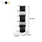 Geometric Metal Storage Bookcase Modern Home Office Bookshelf
