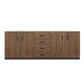 Traditional Wood Cabinet Locking Drawers and Adjustable Storage Shelves File Cabinet