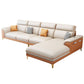 Contemporary Faux Leather Sofa with Pillow Top Arm for Living Room