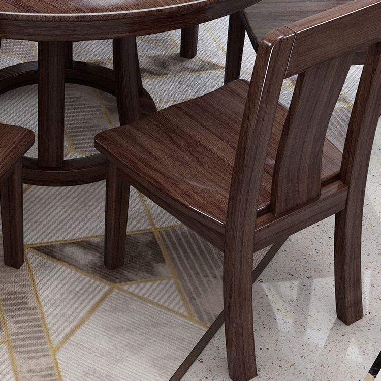 Modern Round Shape Brown Table Solid Wood Standard Dining Table for Kitchen Clearhalo ' dining_table' 'Dining Tables & Seating' 'Dining Tables' 'furn' 'furn_dining_table' 'Furniture' 'furniture_dining_table' 'Kitchen & Dining Furniture' 'kitchen&dining_furn' 'kitchen' 'kitchen_dining_table' 1200x1200_ecb47319-e239-4152-a126-5775dc507102