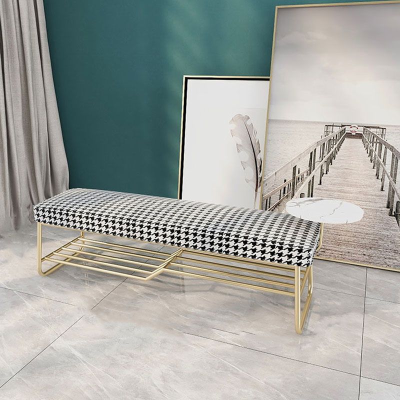 Glam Rectangle Seating Bench Cushioned Shoe Storage Entryway and Bedroom Bench Clearhalo 'Benches' 'Chairs & Seating' 'furn' 'furn_benches' 'Furniture' 'Living Room Furniture' 1200x1200_ecb4af1b-46f8-49c4-9a17-4e278562b0dc